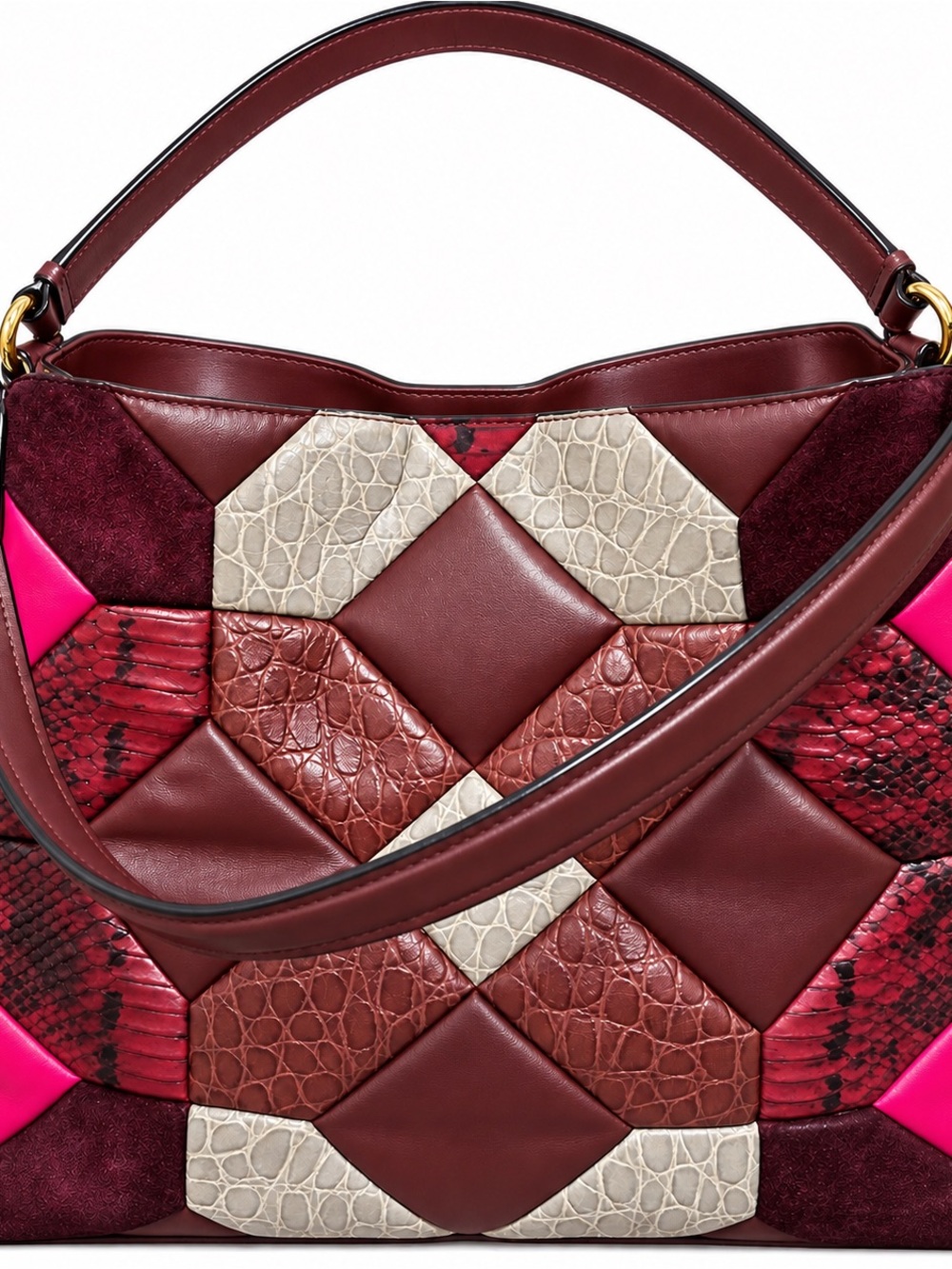 Coach Edie 31 Canyon Quilt Exotic Leather Shoulder Bag.2016 Rare - Picture 5 of 6